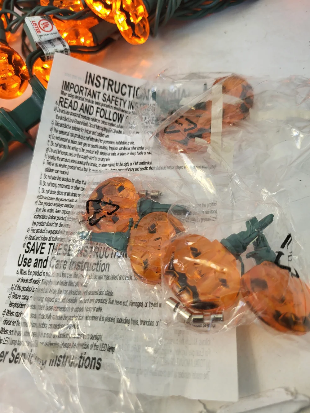 3 Boxes Sylvania Halloween Series Pumpkin LED 25 Light Indoor/Outdoor NIB